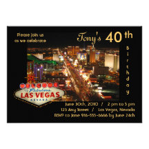 Convite de aniversário de Las Vegas