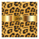 Convite de aniversário do leopardo 50th