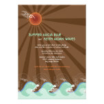Convite de casamento legal de Brown Sun das ondas  convites