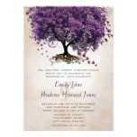 Convite de casamento roxo simplesmente Peachy da á