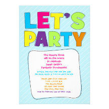 Convite de festas adolescente - deixe-nos Party!