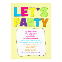 Convite de festas adolescente - deixe-nos Party!