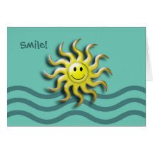 Convite de festas de sorriso do solstício de verão cartao