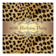 Convite de festas do aniversário de 40 anos do leo
