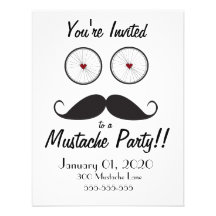 Convite de festas do bigode