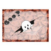 Convite de festas do Dia das Bruxas - fantasma bon