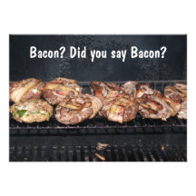 Convite de festas engraçado do CHURRASCO do bacon