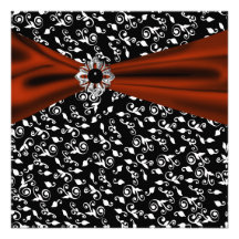 Convite de festas preto elegante do partido vermel