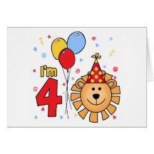 Convite do aniversário da cara do leão 4o cartao