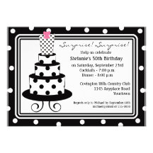 Convite do aniversário da surpresa do bolo de Polk