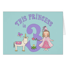 Convite do aniversário de 3 anos da princesa do un cartão