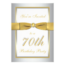 Convite do aniversário do 70 da prata e do ouro