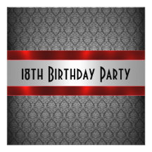 Convite do aniversário do homem 18o