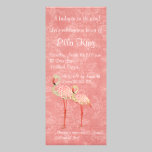 Convite do bebê dos flamingos do rosa do rosa convites