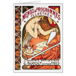 Convite do cartão: Alphonse Mucha - menus