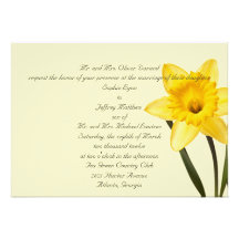 Convite do casamento do Daffodil