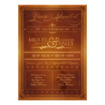 Convite do casamento do estilo do poster do país d