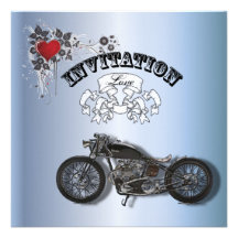 Convite do casamento do motociclista da motociclet