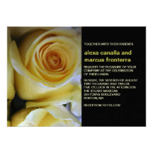 Convite do casamento do rosa amarelo