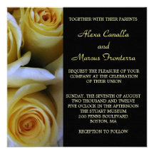 Convite do casamento do rosa amarelo