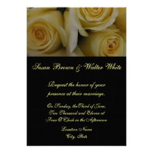 Convite do casamento do rosa amarelo
