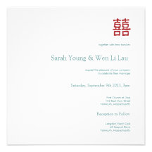 Convite do casamento - felicidade dobro chinesa