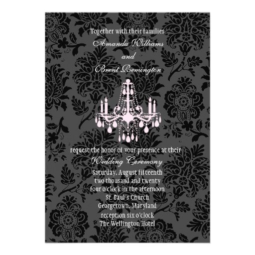 Convite do casamento tema damasco do Victorian (ro