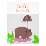 Convite do chá de fraldas do Hippopotamus