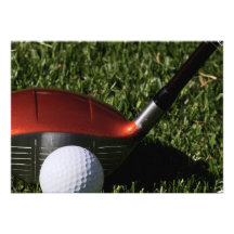 Convite do ferro e da bola de golfe do golfe