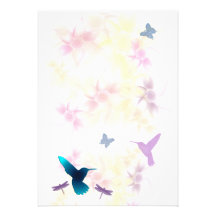 Convite do jardim do colibri para a personalização
