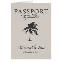 Convite do passaporte do casamento a México Cartao