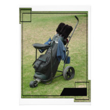 Convite do saco do carro de golfe
