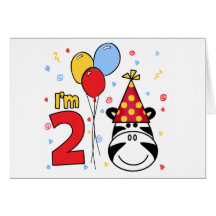 Convite do segundo aniversário da cara da zebra cartões