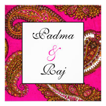 Convite elétrico do casamento de Fuscia Paisley