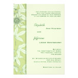 Convite floral botânico verde do casamento do Cela