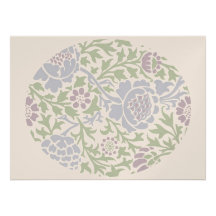 Convite floral de Nouveau da arte