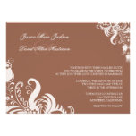 Convite floral do casamento do acento de Brown de 
