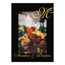Convite floral do casamento do amarelo elegante do