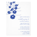 Convite floral do casamento do Flourish (azuis mar