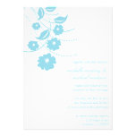 Convite floral do casamento do Flourish (azul páli