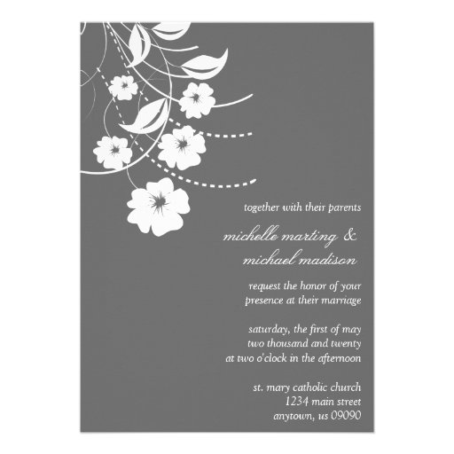 Convite floral do casamento do Flourish (obscurida
