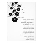 Convite floral do casamento do Flourish (preto/bra