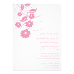 Convite floral do casamento do Flourish (rosa/bran