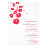Convite floral do casamento do Flourish (vermelho)
