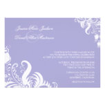 Convite floral roxo do casamento do acento da lava