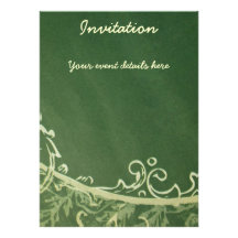 Convite floral verde