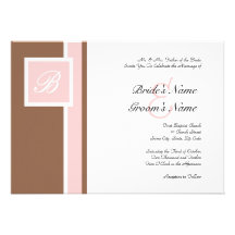 Convite moderno do rosa e o branco do casamento