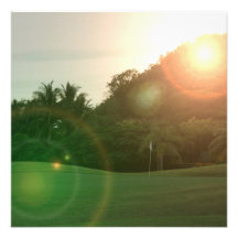 Convite verde do golfe