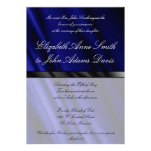 Convite Wedding da seda 2 azuis