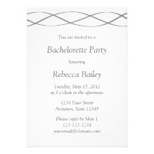 Convites cinzentos de Bachelorette ou de festa de 